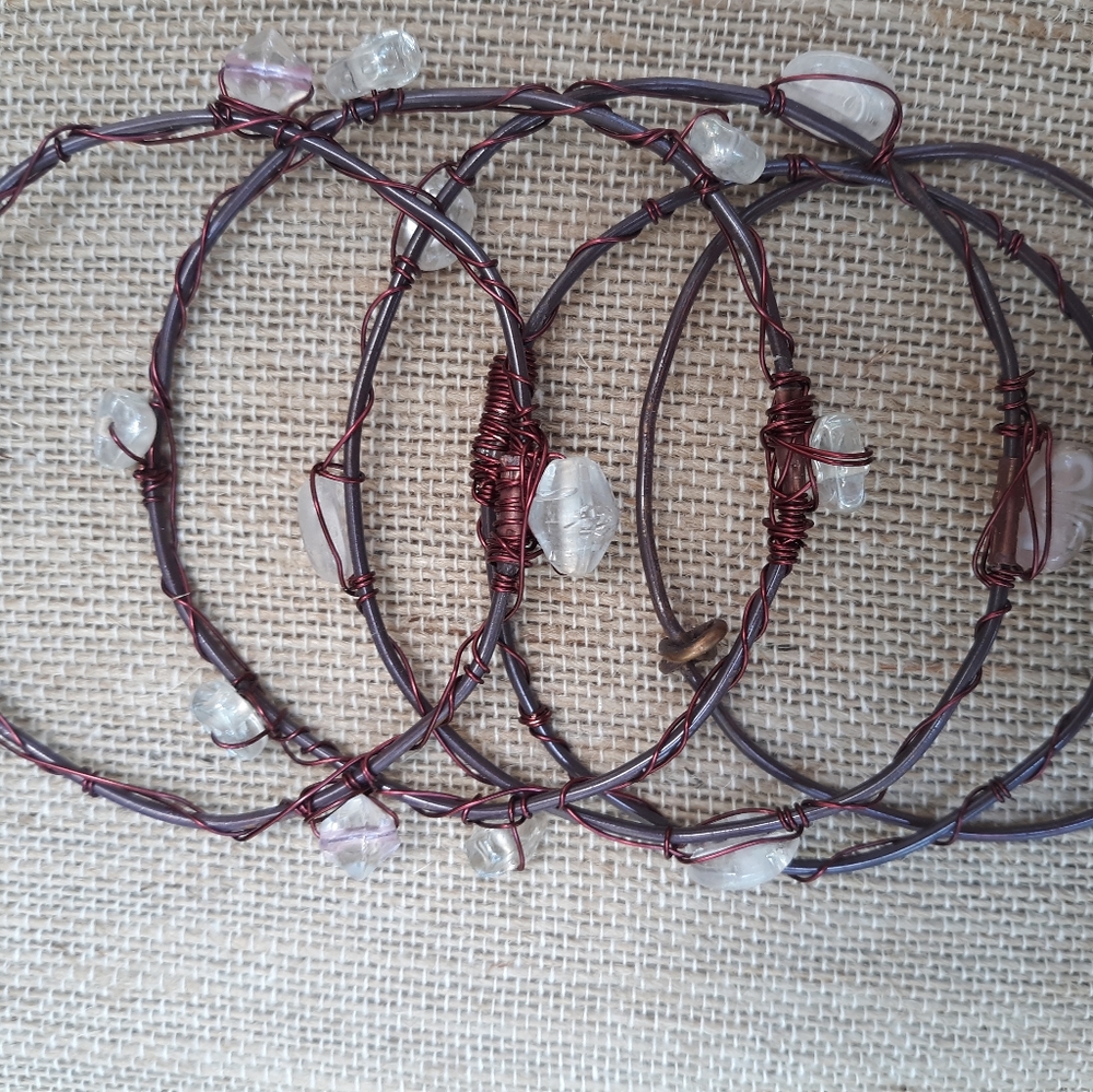 Set of 6 wonky bangles